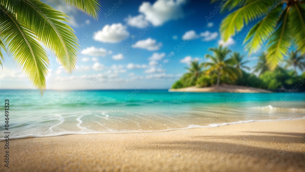 Beach Blur: A blurred beach scene with sand, water, and distant palm trees, ideal for vacation or beach-themed products.
Beach Blur: A blurred beach scene with sand, water, and distant palm trees, ideal for vacation or beach-themed products.