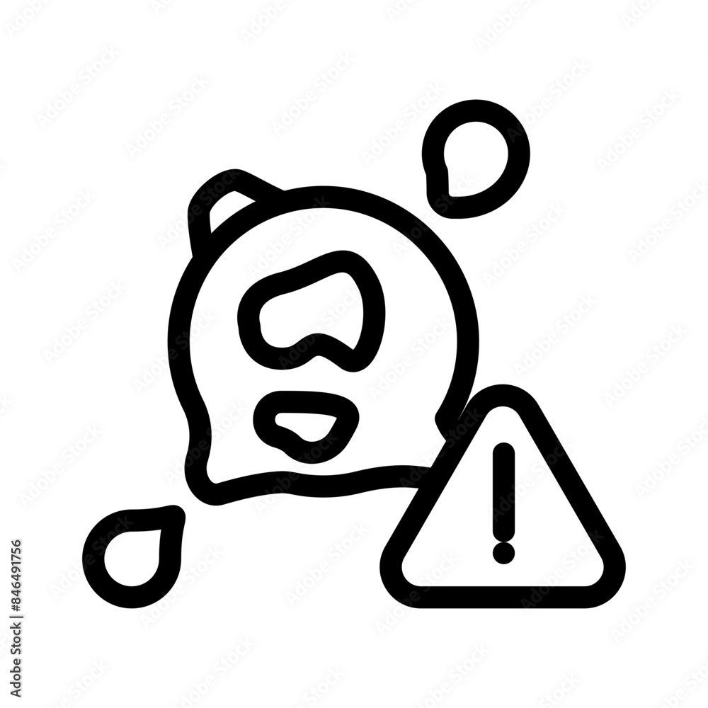 Obraz premium virus warning icon