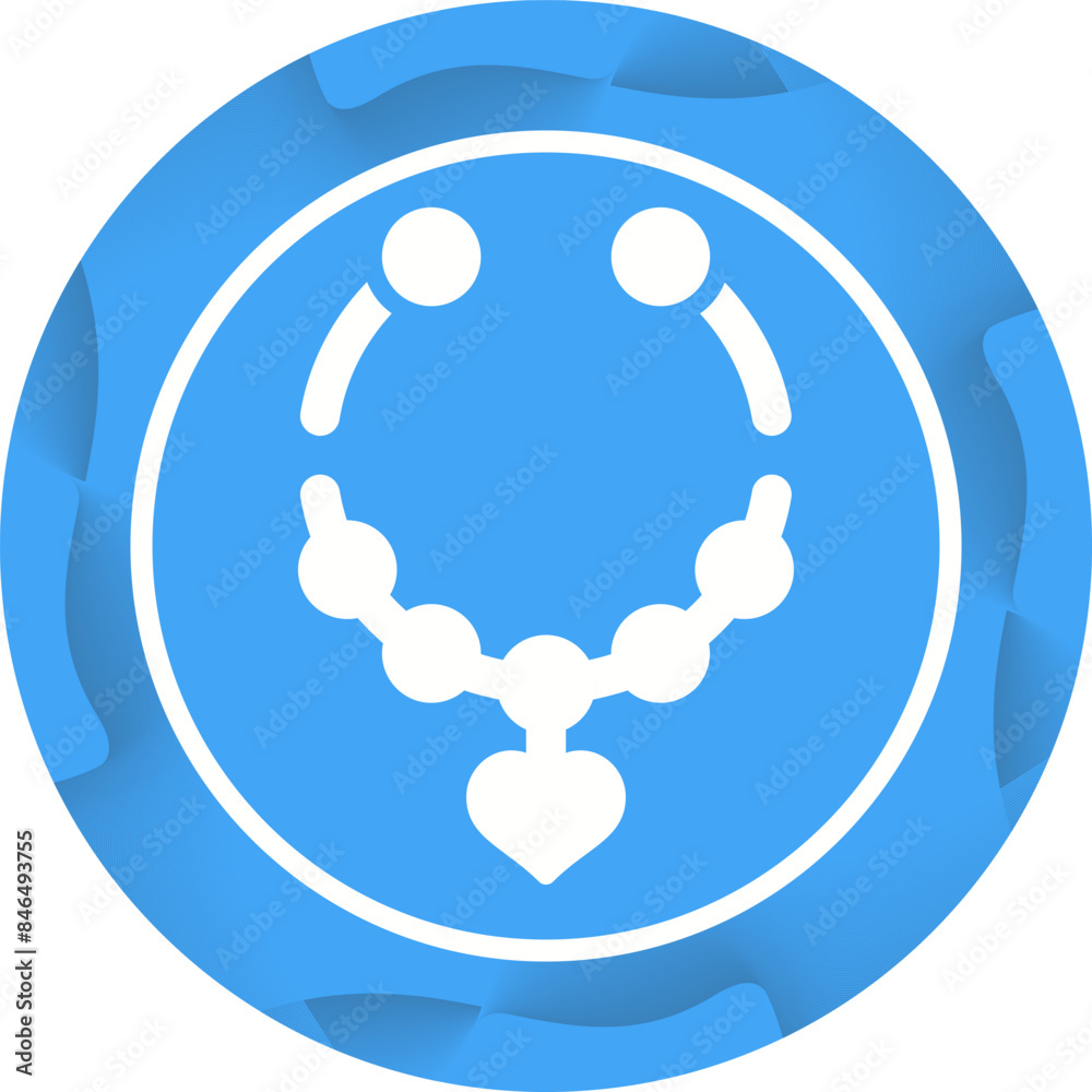 Heart Shaped Necklace Vector Icon Heart Shaped Necklace Vector Icon