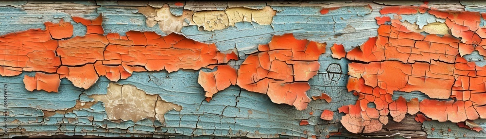 Cracked and Peeling Paint on Wooden Surface. Cracked and Peeling Paint on Wooden Surface.