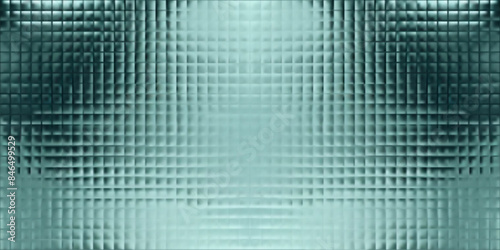 Corrugated glass texture effect. Abstract ribbed frosted acrylic transparent plate. Gradient polycarbonate cosmetic background. Reeded blue green window lined pattern. Diamond 3d podium distort panel