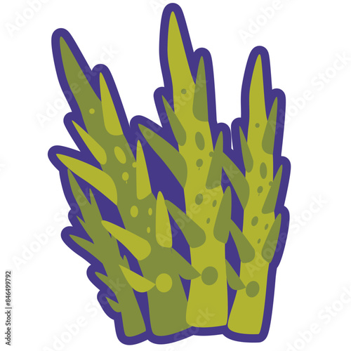 Bamboo shoot vegetable, bamboo sprouts cartoon icon vector illustration, bung or rebung, healthy vegetables