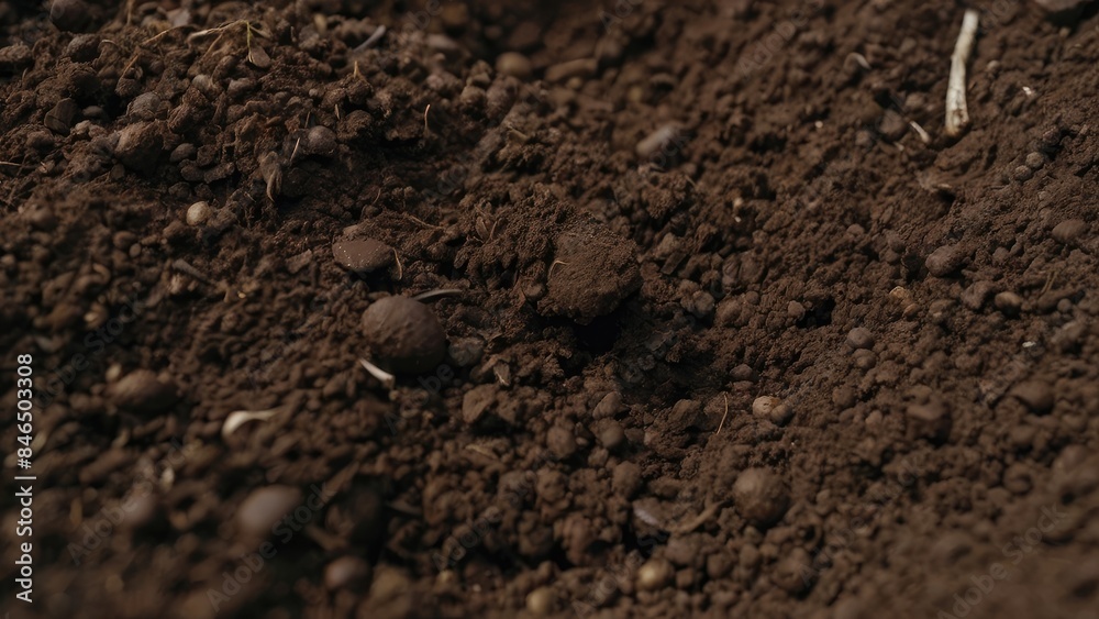 Loamy Soil Structure Close-Up View Loamy Soil Structure Close-Up View