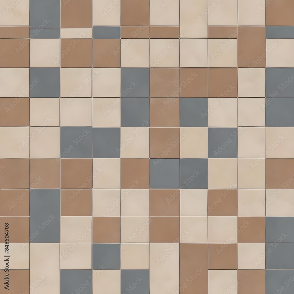 Patterned light stone floor in shades of beige, brown Patterned light stone floor in shades of beige, brown