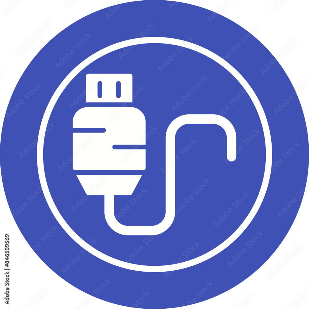 Usb Cable Vector Icon Usb Cable Vector Icon