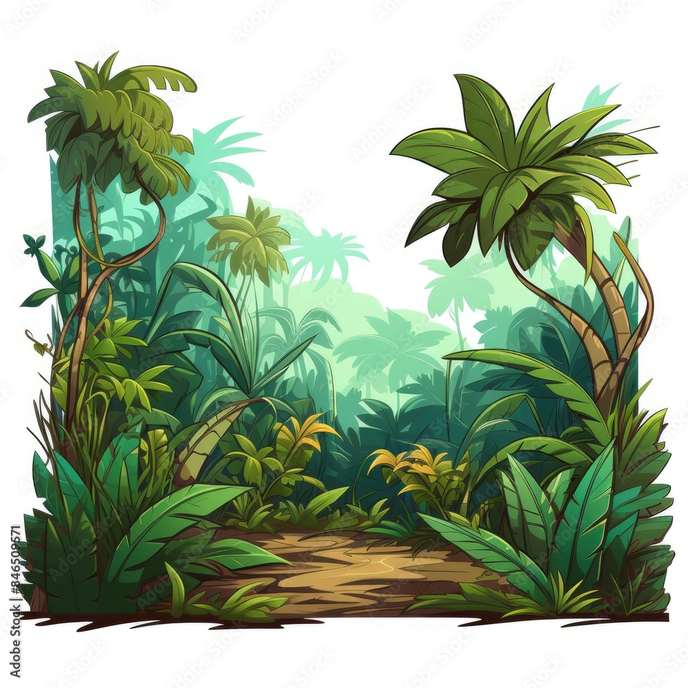 Obraz premium Vibrant Tropical Forest