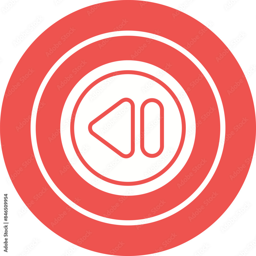 Rewind Button Vector Icon