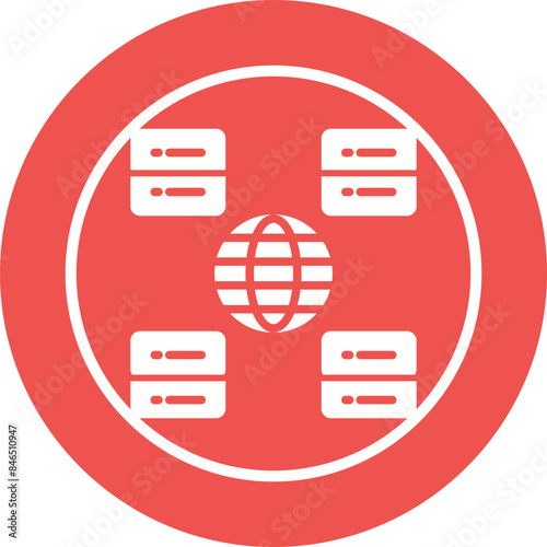 Content Delivery Network Vector Icon