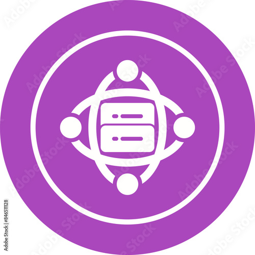 Cluster Server Vector Icon