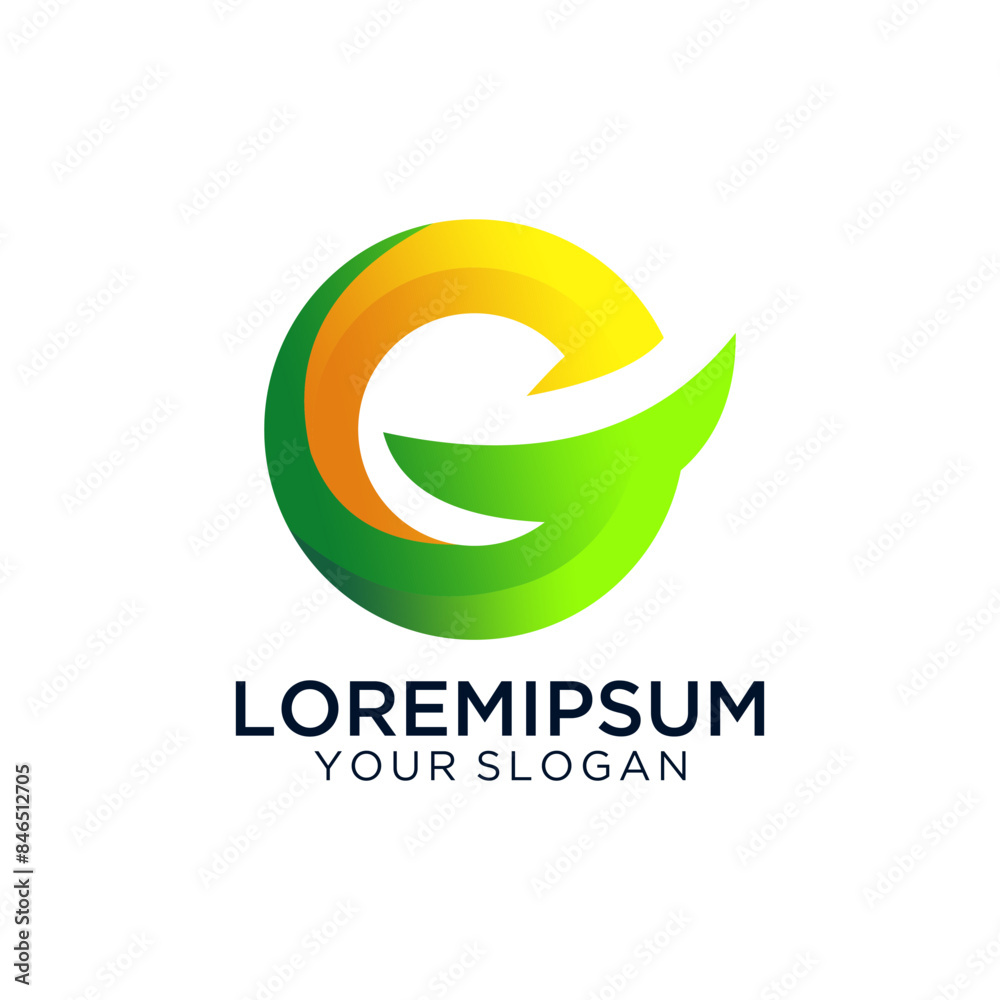 free vector abstract logo design letter E free vector abstract logo design letter E