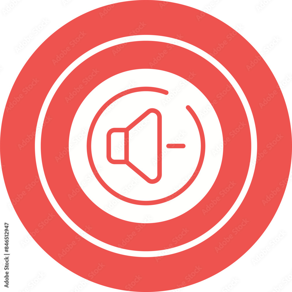 Volume Down Circle Vector Icon
