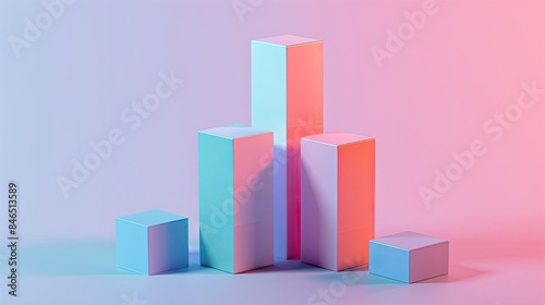 Beautiful stacked bar graph with soft gradients and shadow effects Free Download Beautiful stacked bar graph with soft gradients and shadow effects - GFXLoad
