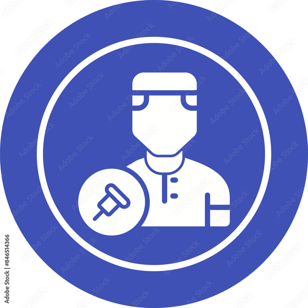 Office Pin Vector Icon Office Pin Vector Icon