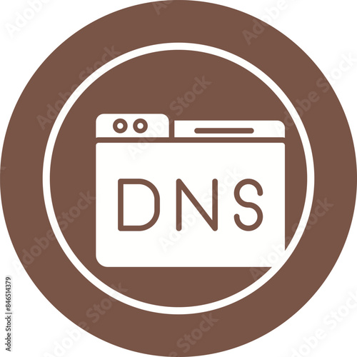 Domain DNS Management Vector Icon