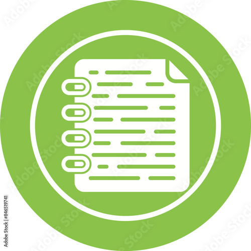 Note Page Vector Icon