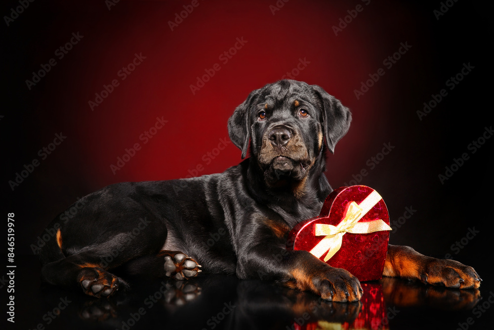 Young Rottweiler puppy Young Rottweiler puppy