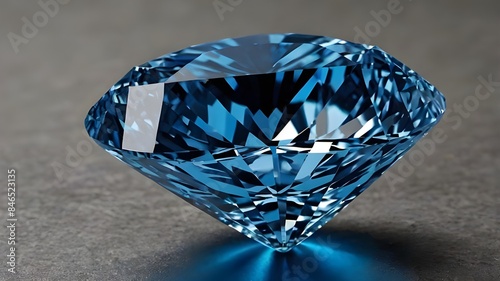 diamond on white background blue crystal ball   dimond  in tabli photo