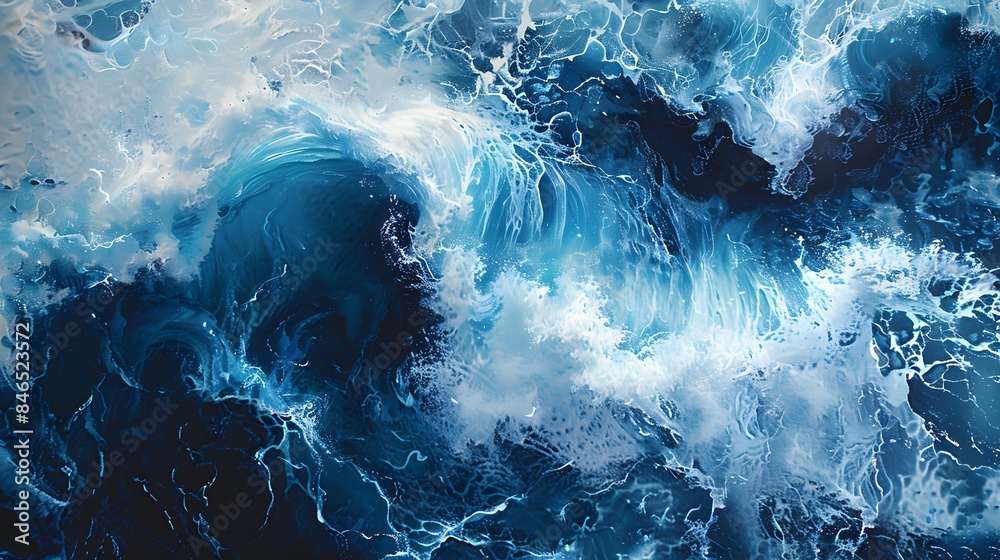 Fototapeta premium Majestic Crashing Ocean Waves Showcase Dramatic Power and Energy of the Sea