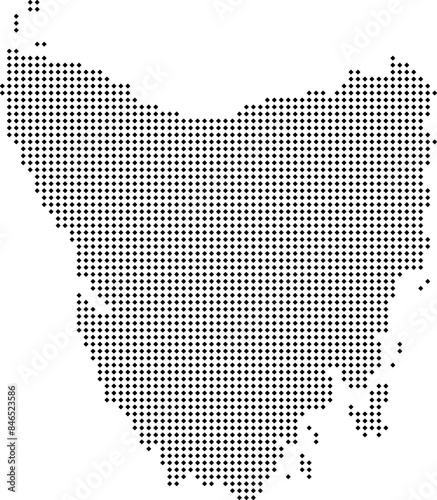 Tasmania Maps Halftones Vector Recolorable