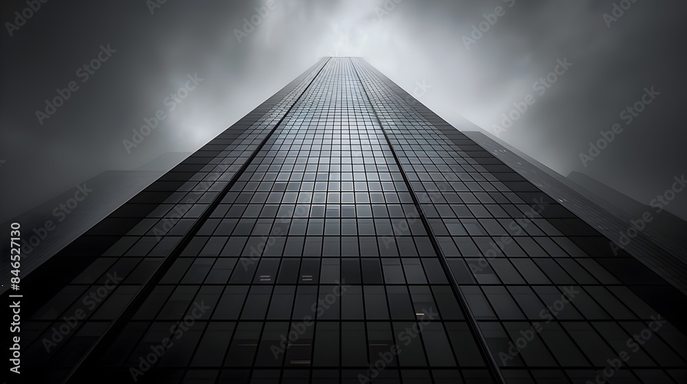 Captivating Tilted Skyscraper A Sleek Architectural Masterpiece in Monochrome Captivating Tilted Skyscraper A Sleek Architectural Masterpiece in Monochrome