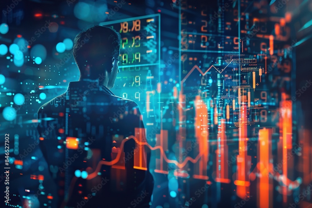 Financial development in business. Profit increas presented in graphs. Currency, money and investment concept. Ai generative Financial development in business. Profit increas presented in graphs. Currency, money and investment concept. Ai generative