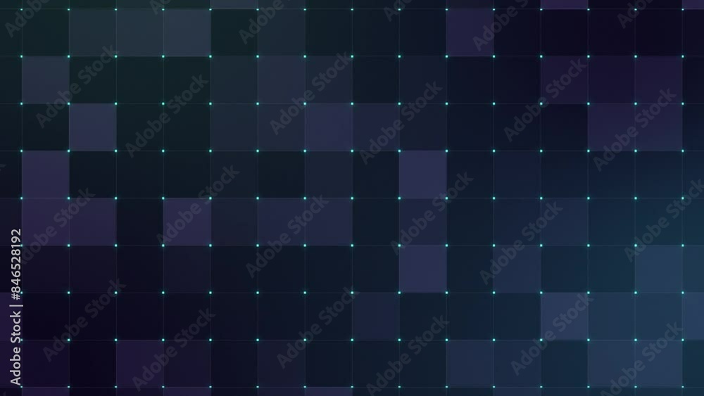 Digital Small Squares Loop Background Video Grid Pattern