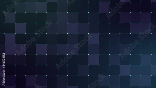 Digital Small Squares Loop Background Video Grid Pattern