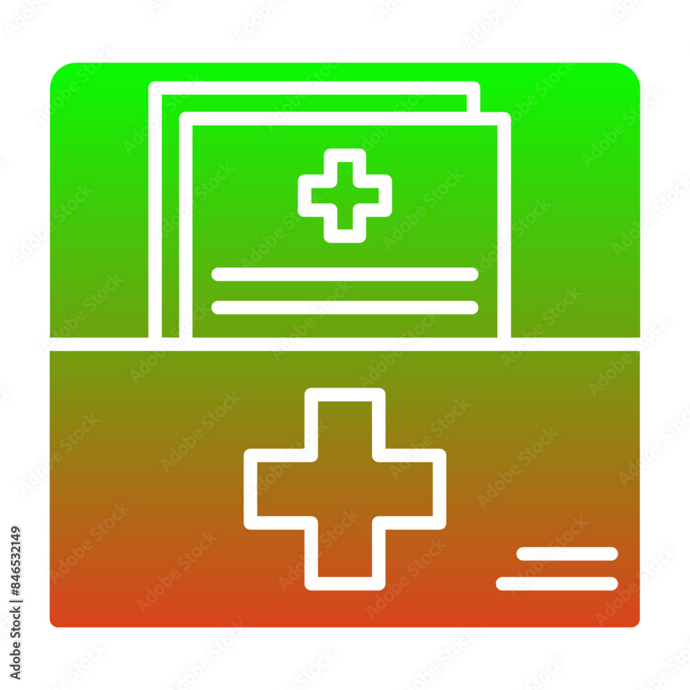 Obraz premium Medical file Icon
