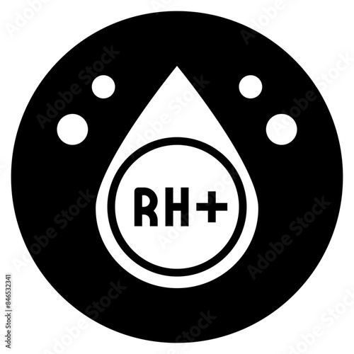 BLOOD RH POSITIVE,blood type,blood test,blood transfusion,donation.svg