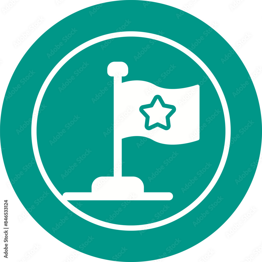 Fototapeta premium Flag Vector Icon
