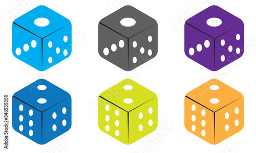 Dice icon logo vector template, Creative Gambling design icon symbol Illustration, Casino games icon