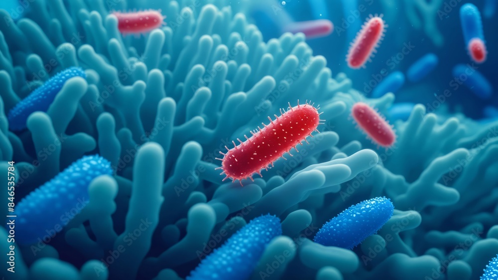 Detailed view of bacteria in a laboratory setting, focusing on microbiology, medical science, infection. Research on cell organisms disease, highlighting health, illness, biological investigation. Detailed view of bacteria in a laboratory setting, focusing on microbiology, medical science, infection. Research on cell organisms disease, highlighting health, illness, biological investigation.