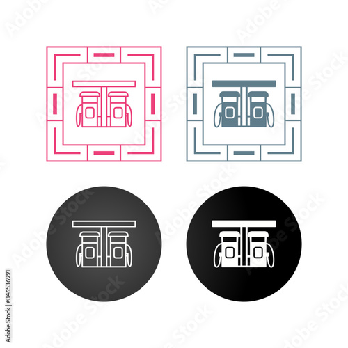 Petrol Station Vector Icon