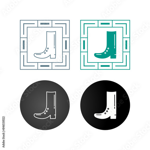 Cowboy Boot Vector Icon