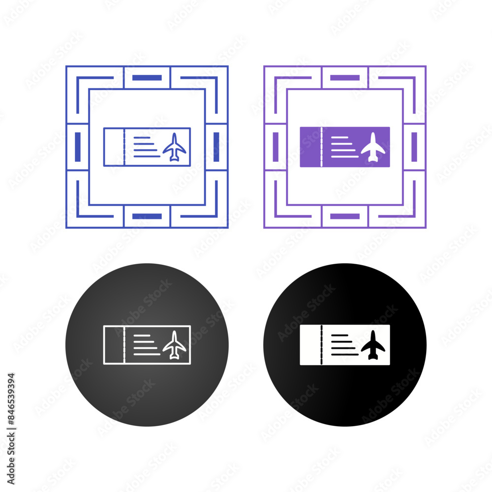 Plane Tickets Vector Icon Plane Tickets Vector Icon