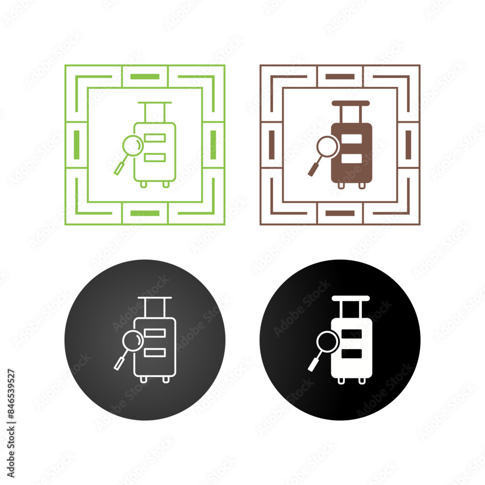 Luggage Inspection Vector Icon Luggage Inspection Vector Icon