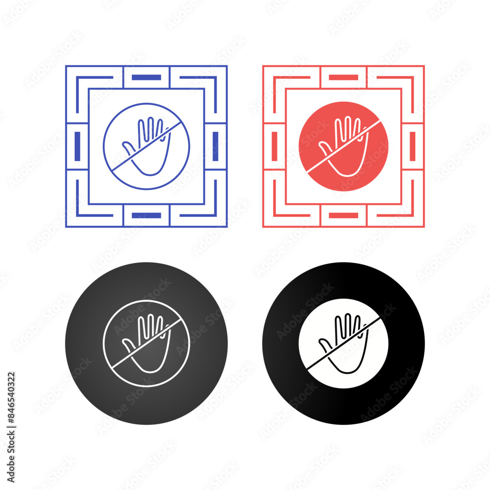Fototapeta premium No Entry Sign Vector Icon