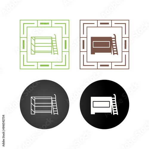 Bunk bed Vector Icon