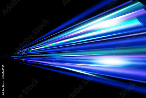 High speed. Radial motion blur background. Vector illustration.