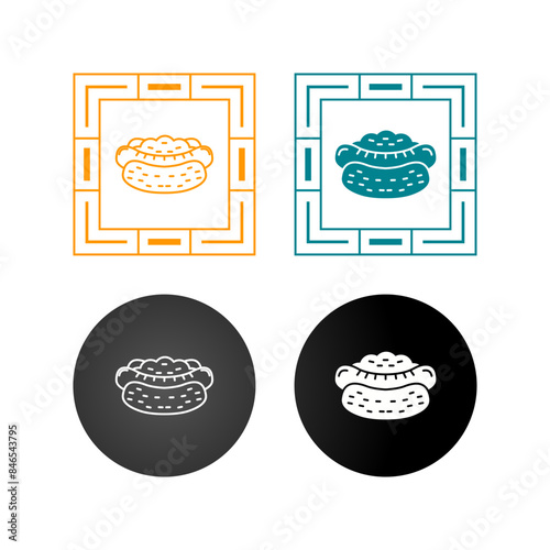 Hot Dog Vector Icon