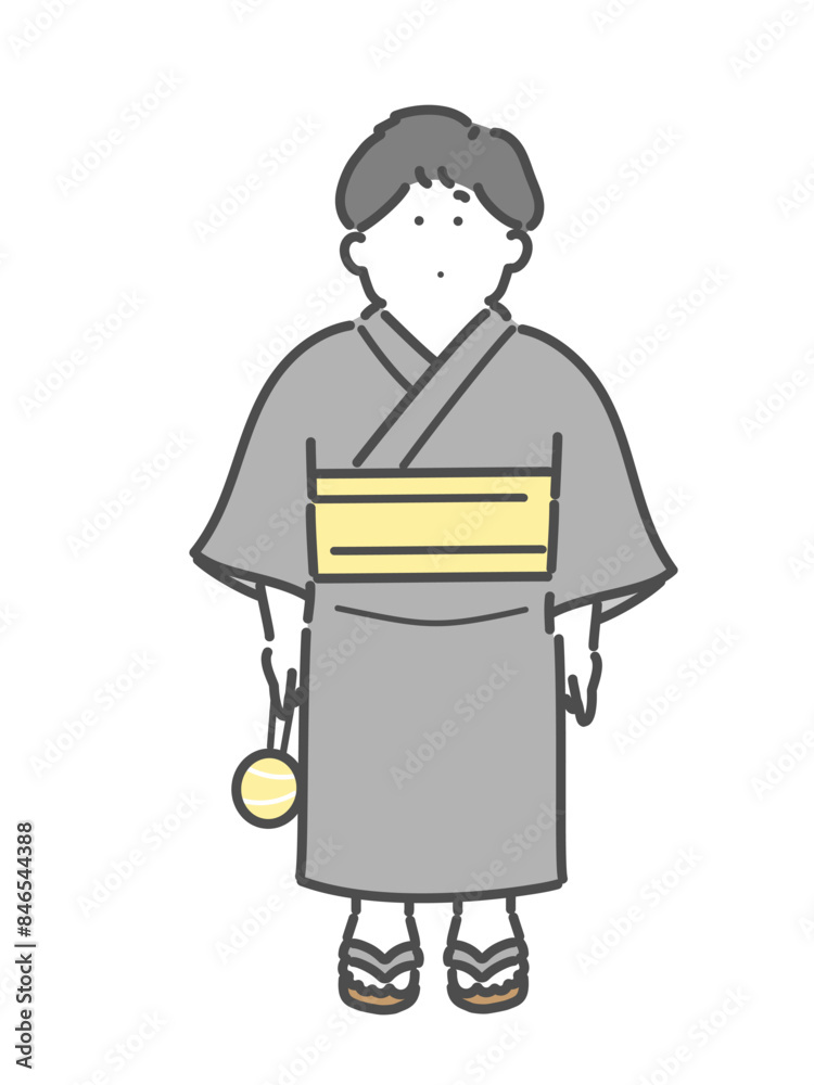 浴衣を着た男の子のイラスト 子ども お祭り 浴衣を着た男の子のイラスト 子ども お祭り