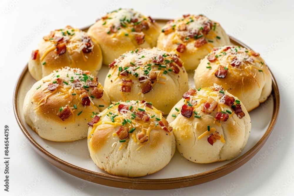 Fluffy Bacon and Cheese Buns with Chive Freshness and Buttery Crust Fluffy Bacon and Cheese Buns with Chive Freshness and Buttery Crust