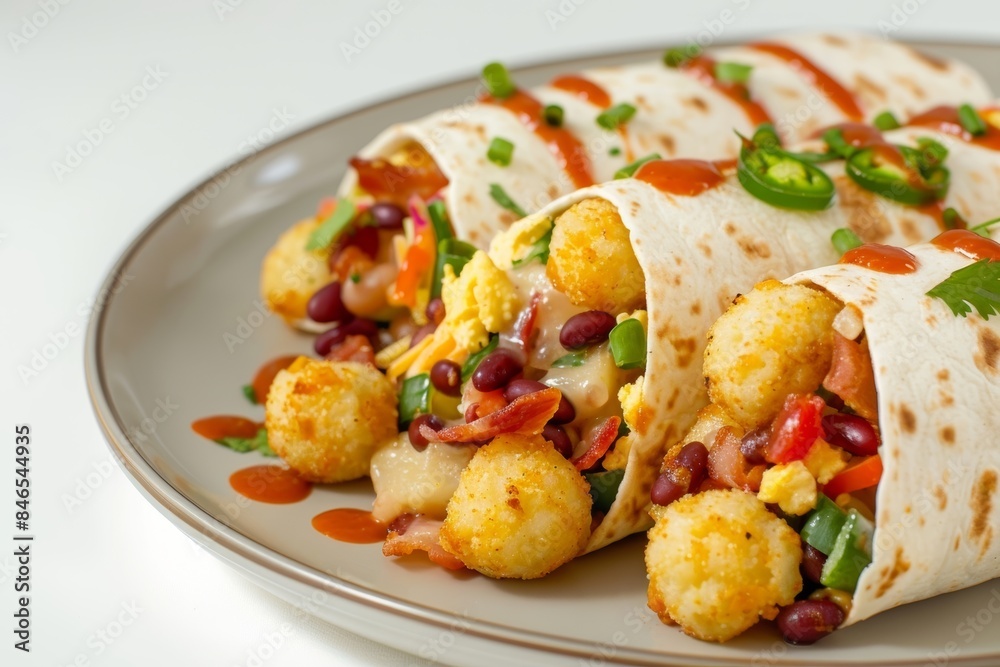 Delicious Tater Tot and Bacon Breakfast Wrap Delicious Tater Tot and Bacon Breakfast Wrap