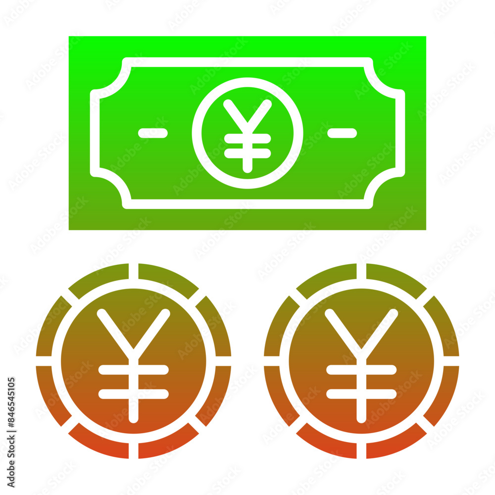 Obraz premium Yen Currency Icon