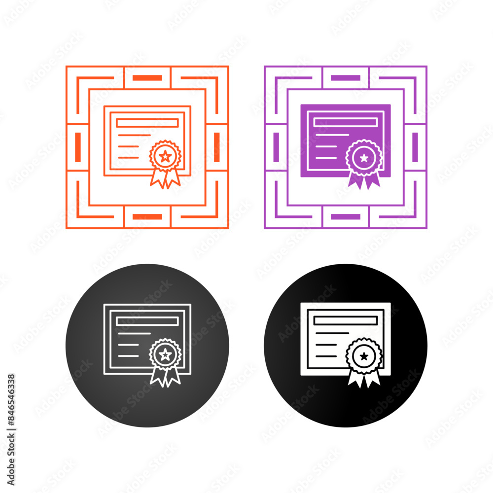 Certificate Vector Icon Certificate Vector Icon