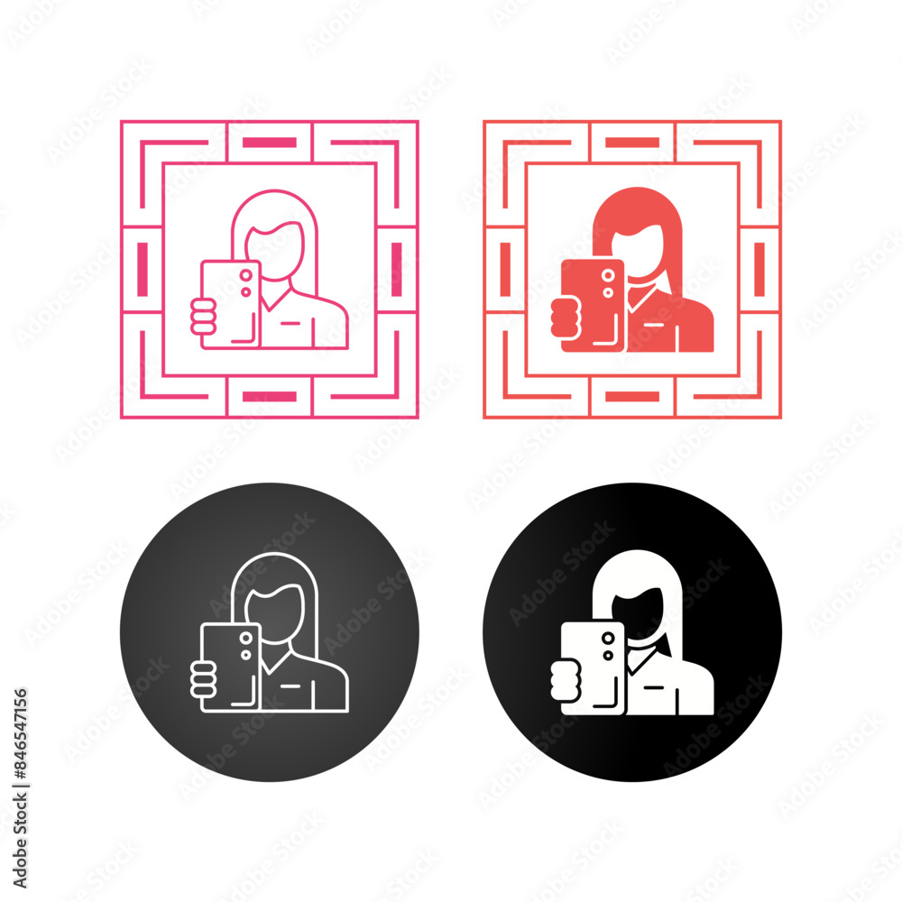 Selfie Vector Icon Selfie Vector Icon
