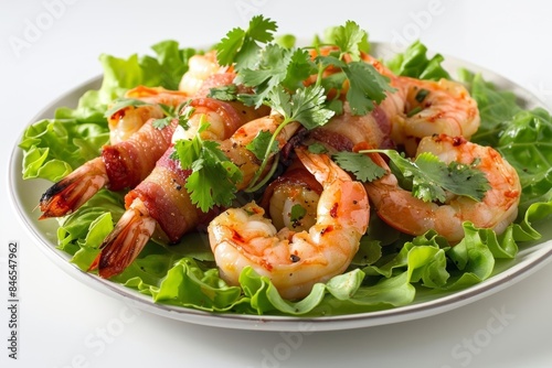 Orange and Chile Marinated Bacon Wrapped Shrimp