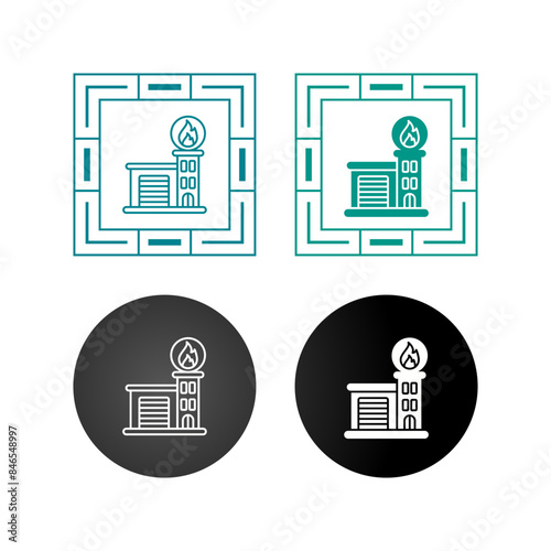 Fire Station Vector Icon