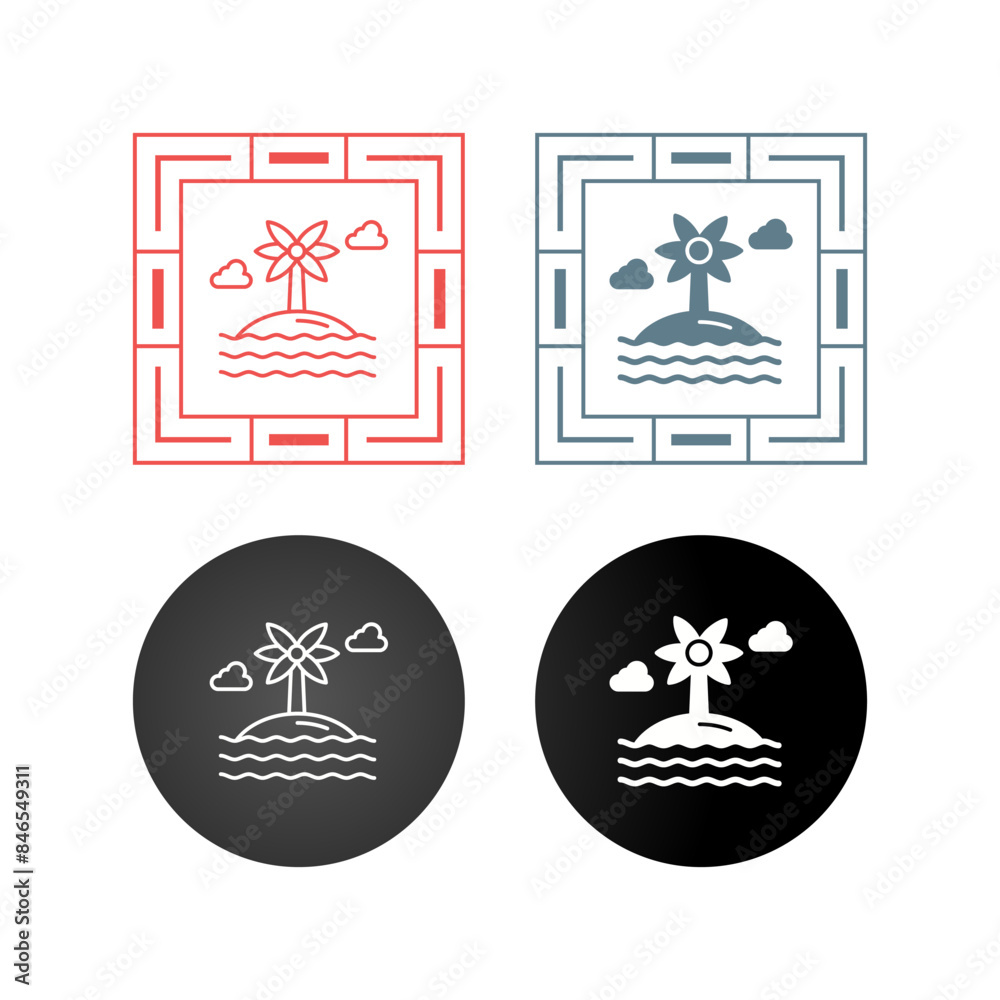 Tropical Vector Icon Tropical Vector Icon