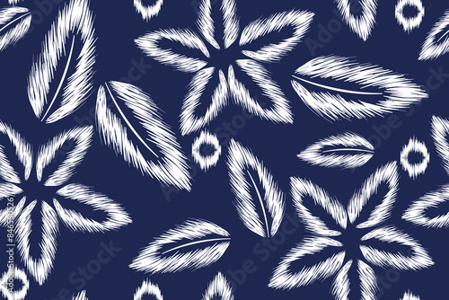 Ethnic ikat pattern.beautiful pattern. folk embroidery,bohemian style,aztec geometric art ornament print.ethnic abstract art.Seamless fabric.design for fabric, carpet, wallpaper, clothing	